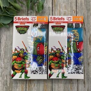 Boys Teenage Mutant Ninja Turtles Character Underwear Briefs 2, 5-Packs Size 6